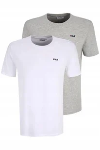 Koszulka męska t-shirt FILA 2PAK biały szary logo bawełniany dwupak r. XL - Koszulki męskie - miniaturka - grafika 1