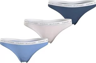 Tommy Hilfiger Stringi damskie, Vessel Blue/White/Blue Coast, XL - Majtki damskie - miniaturka - grafika 1