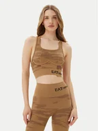 Bielizna sportowa damska - EA7 Emporio Armani Biustonosz sportowy 7W000517 AF13714 U6054 Brązowy - miniaturka - grafika 1