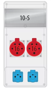 Pawbol Rozdzielnica R-BOX SLIM 2x16A/5p 2x250V 10S B.SLIM-10S-2BR B.SLIM-10S-2BR - Rozdzielnie elektryczne - miniaturka - grafika 1