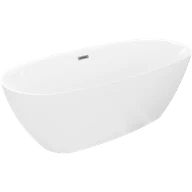 Wanny - Mexen Luvo Slim wanna wolnostojąca 170 x 75 cm, biała, przelew gun metal - 52801707500-95 - miniaturka - grafika 1