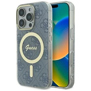 Etui GUESS IML 4G MagSafe do Apple iPhone 16 Pro Max Niebieski | Bezpłatny transport - Etui i futerały do telefonów - miniaturka - grafika 1
