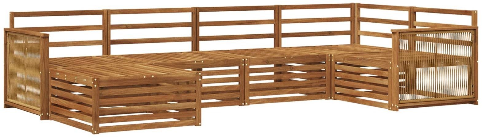 vidaXL Zestaw sof na zewnątrz 6 pcs naturalny