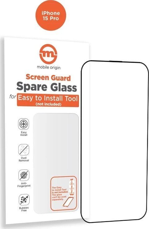 Mobile Origin Orange Screen Guard Spare Glass - szkło ochronne na ekran do iPhone 15 Pro