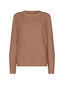 Soya Concept Damski sweter z dzianiny Sc-blissa, Stucco Brown, XXL - Swetry damskie - miniaturka - grafika 1