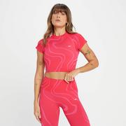 Koszulki i topy damskie - MP Women's Tempo Wave Seamless Crop Top - Rouge Red - XXL - miniaturka - grafika 1