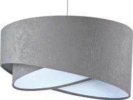 Lampy sufitowe - Lampa wisząca Lumes Szaro-biała lampa wisząca welurowa - EX974-Tamo - miniaturka - grafika 1