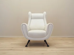 Fotel biały, włoski design, lata 80, produkcja: Włochy - Fotele - miniaturka - grafika 1