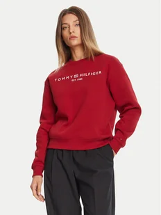 Tommy Hilfiger Bluza WW0WW39791 Czerwony Relaxed Fit - Bluzy damskie - miniaturka - grafika 1