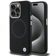 Etui i futerały do telefonów - Etui BMW Signature Liquid Silicone MagSafe na iPhone 15 Pro - czarne - miniaturka - grafika 1