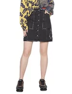 Spódnice - Desigual Damska spódnica FAL_martia, (Denim Black Wash 5162), 52 PL - miniaturka - grafika 1