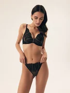 Majtki damskie - Majtki stringi Bossa Esotiq czarny L - miniaturka - grafika 1