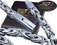 Łańcuszki - SREBRNY ŁAŃCUSZEK NA SZYJĘ SPLOT KRÓLEWSKI PREMIUM - miniaturka - grafika 1