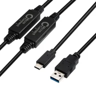 Kable USB - Kabel MicroConnect USB3.0 A do USB-C Gen1 - kabel 10 m, 5 Gbit/s - miniaturka - grafika 1