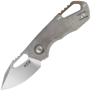 Nóż składany MKM Isonzo Clip Point Green Canvas Micarta, Stonewashed M390 by Jesper Voxnæs (MK FX03M-3GC) - Noże - miniaturka - grafika 1