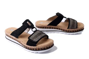 RIEKER V7947-00 black, klapki damskie - Rieker - Klapki i japonki damskie - miniaturka - grafika 1