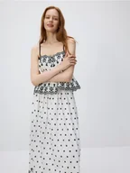 Spódnice - Reserved - Spódnica z ażurowym haftem - biały - miniaturka - grafika 1