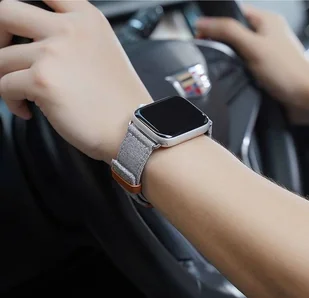 Dux Ducis Litchi Grain Band pasek opaska bransoleta do Watch 4 40mm / Watch 3 38mm / Watch 2 38mm / Watch 1 38mm czarny - Akcesoria do smartwatchy - miniaturka - grafika 16