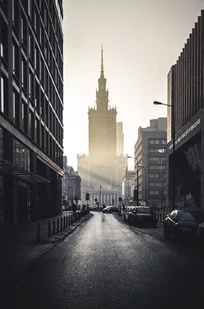 Plakat, Warszawa Na horyzoncie Pałac Kultury i Nauki, 40x50 cm - Plakaty - miniaturka - grafika 1
