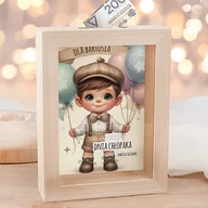 Skarbonki - SKARBONKA Drewniana Dla Chłopca Prezent na Dzień Chłopaka - miniaturka - grafika 1