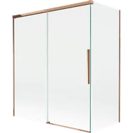 Parawany nawannowe - Mexen Rox parawan nawannowy 2-skrzydłowy rozsuwany 140 + 70 x 150 cm, transparent, różowe złoto - 8C9-140-070-60-00 - miniaturka - grafika 1