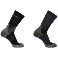 Skarpetki męskie - Skarpetki Salomon X Ultra Access Crew 2-Pack Rozmiar skarpet: 45-47 / Kolor: szary - miniaturka - grafika 1