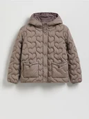 Kurtki i płaszcze dla dziewczynek - Reserved - Lekka pikowana kurtka - brązowy - miniaturka - grafika 1