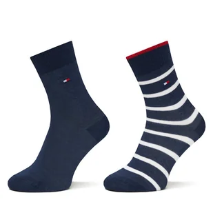 Zestaw 2 par wysokich skarpet dziecięcych Tommy Hilfiger 701229939 Granatowy - Skarpetki dla dzieci - miniaturka - grafika 1