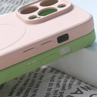 Silikonowe magnetyczne etui iPhone 13 Pro Silicone Case Magsafe - różowe - Etui i futerały do telefonów - miniaturka - grafika 5