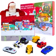 Ozdoby bożonarodzeniowe - Super KALENDARZ Adwentowy Z ZABAWKAMI samochodami autka PREZENT NA MIKOŁAJA - miniaturka - grafika 1