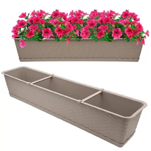 Prosperplast RATOLLA CASE P Doniczka 78,3x17,3x15cm mocca ISR800P - Donice - miniaturka - grafika 1