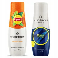 Syropy i koncentraty owocowe - 2x syrop koncentat Sodastream Lipton Ice Tea Brzoskwinia + Energy Drink - miniaturka - grafika 1