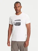 Koszulki męskie - G-Star Raw T-Shirt Finger Print Burger D26041-C506 Biały Regular Fit - miniaturka - grafika 1