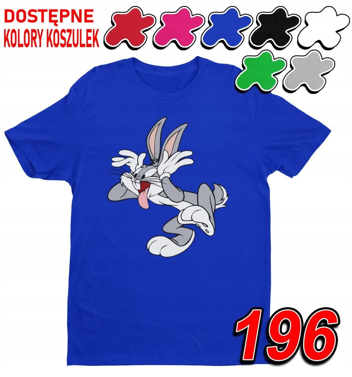 Dziecięca Koszulka T-Shirt Z Nadrukiem Królik Bugs Looney - L 146-152
