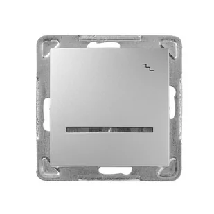 LEDart schodowy z podświetleniem niebieskim Ospel Impresja ŁP-3YS/m/18, bez ramki, kolor srebrny - Wyłączniki światła i elektryczne - miniaturka - grafika 1