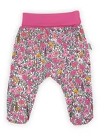 Śpiochy dla niemowląt - Niemowlęcy półśpioch bawełniany w kwiaty różowy Nicol,r.68 - miniaturka - grafika 1