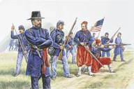 Figurki kolekcjonerskie - Figurki do sklejania Union Infantry and Zouaves - miniaturka - grafika 1