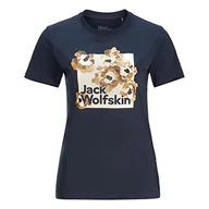 Koszulki męskie - Jack Wolfskin Koszulka Florell Night Blue L - miniaturka - grafika 1