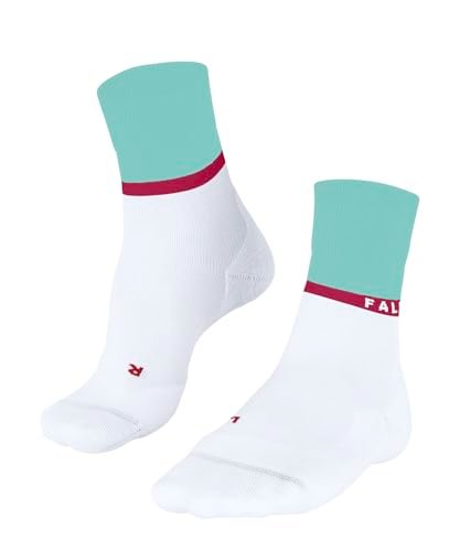 FALKE Kobiety Skarpety do biegania RU4 Endurance Compression W So bawełna materiał funkcyjny kompresyjne1 Para, Biały White 2002, 39-40