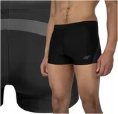 Kąpielówki męskie - Męskie kąpielówki na basen i plażę 4F 4FWSS24USWTM040-20S Czarny - miniaturka - grafika 1