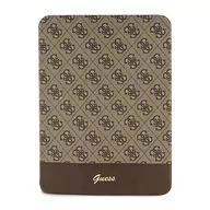 Etui do tabletów - Guess GUFC11PS4SGW iPad 10.9" brązowy/brown 4G Stripe Allover - miniaturka - grafika 1