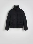 Kurtki damskie - Reserved - Pikowana kurtka - czarny - miniaturka - grafika 1