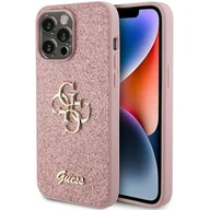 Etui i futerały do telefonów - Guess GUHCP15XHG4SGP iPhone 15 Pro Max 6.7" różowy/pink hardcase Glitter Script Big 4G - miniaturka - grafika 1