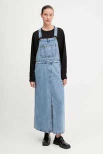 G-Star sukienka jeansowa kolor niebieski maxi prosta D27734.D536 - Sukienki - miniaturka - grafika 1