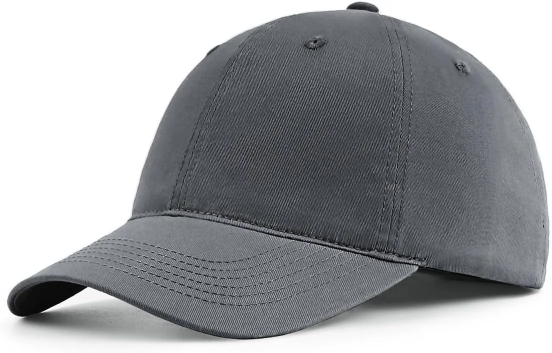 CZAPKA BASEBALLOWA MĘSKA BAWEŁNIANA SZARA ROZMIARY M-XXL DO BIEGANIA