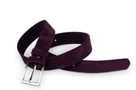 Paski - Pasek damski klasyczny bordowy welur 3 cm - miniaturka - grafika 1