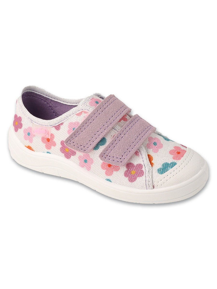 Dziewczęce kapcie kwiatki białe Befado r.25