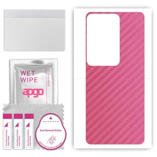 folia naklejka skórka strukturalna na TYŁ do Oppo F25 Pro 5G - Carbon Różowy - apgo SKINS