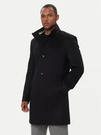 Płaszcze męskie - BOSS Płaszcz wełniany H-Hyde 50551078 Czarny Slim Fit - miniaturka - grafika 1