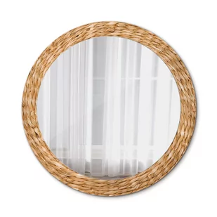 Lustro do Łazienki w Ramie Wiklinowy wzór 80cm - Lustra - miniaturka - grafika 1